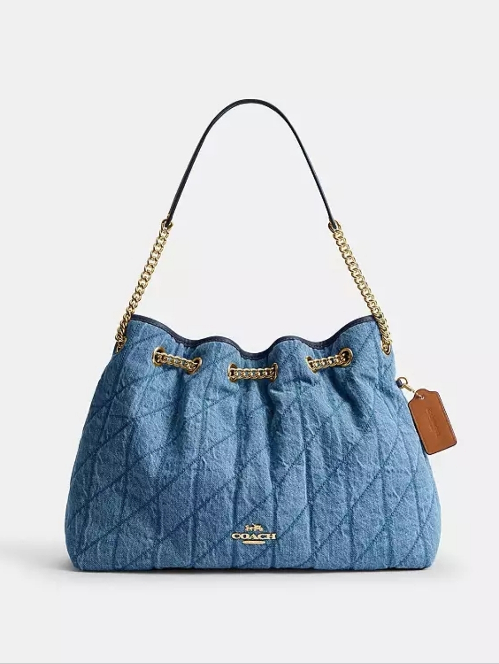 Coach Evelyn Shoulder Bag In Regenerative Cotton With Quilting - Picture 2 of 16